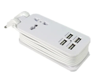 4-in-1 Multi-Port Power Strip with Phone Charger