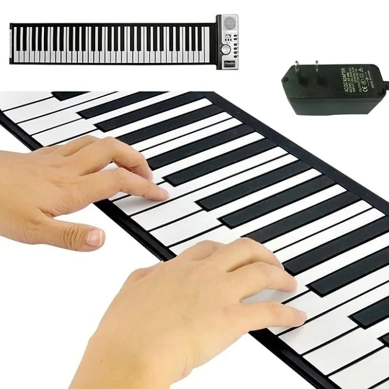 61-Key Silicone Foldable Electronic Piano