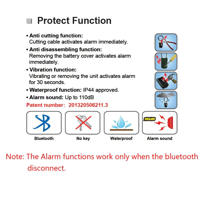 Electronic Bluetooth Lock with Key System